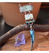 Cínovaný šperk Amulet Indiánské znamení